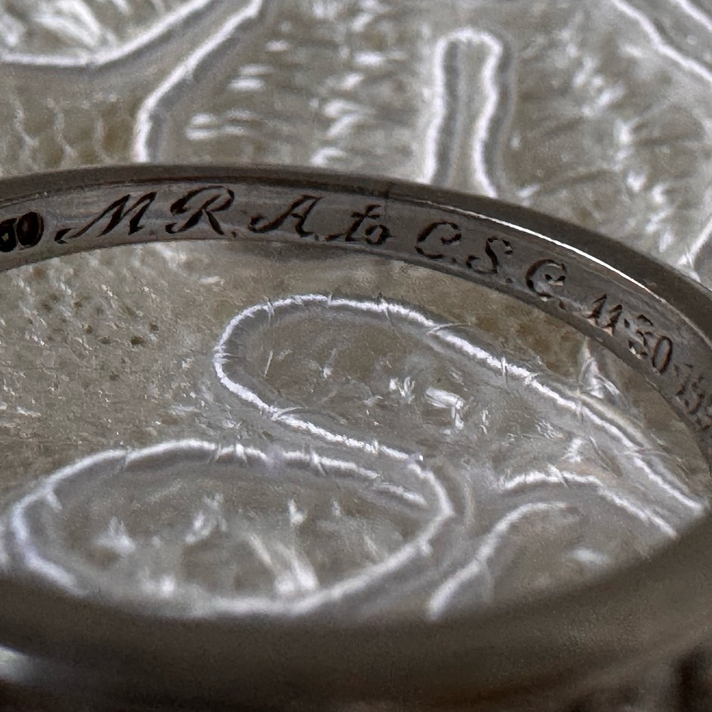Authentic Vintage Tiffany and Co. Diamond Platinum Half Eternity Wedding Band - Picture 12 of 14